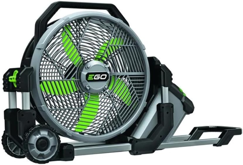POWER+ Portable Misting Fan – 18″ Outdoor Electric, 5 Speeds