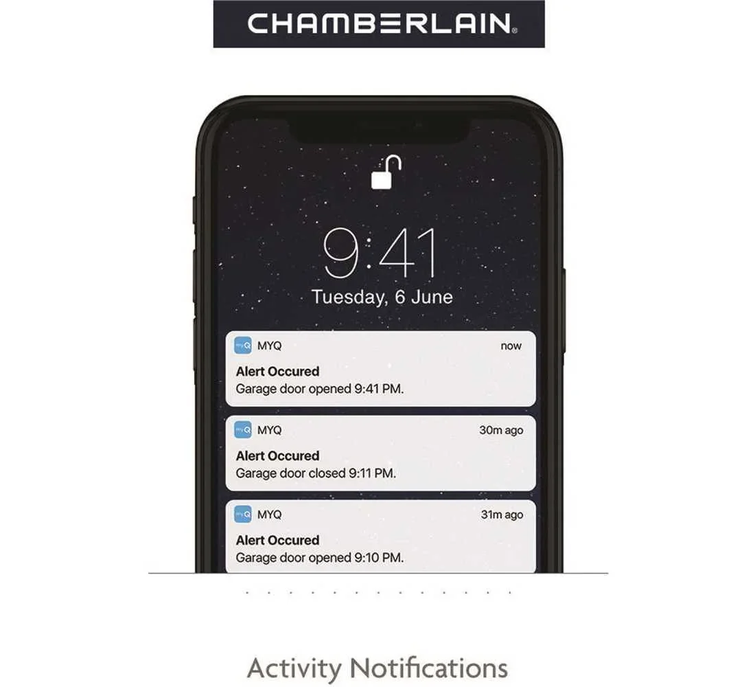Chamberlain 0.5 HP Chain Drive Smart Garage Door Opener With 7 ft Rail - C2212T