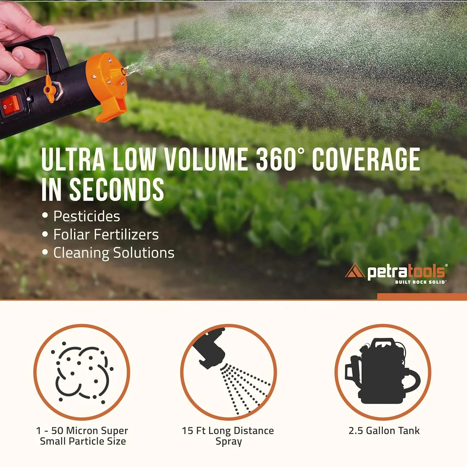 Cordless ULV Cold Fogger Backpack Sprayer, 2.6 Gallon – Battery-Powered Mosquito Fogger for Outdoor Use