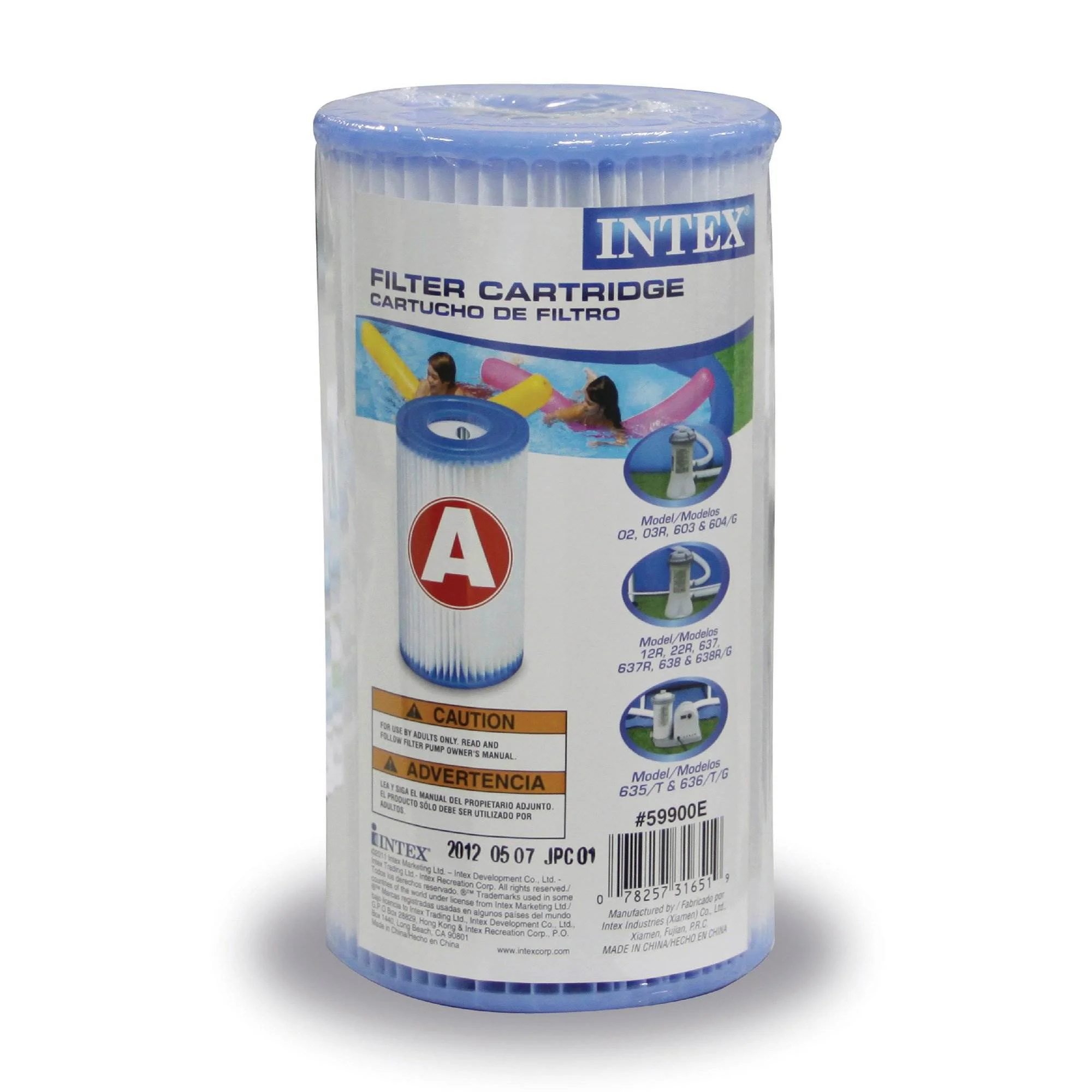 Intex 18' x 48" Inflatable Outdoor Pool Set with Filter Cartridges (6 Pack)