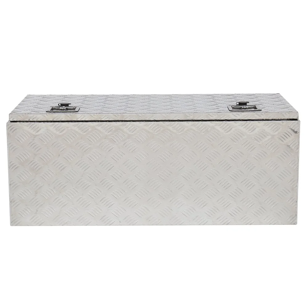 GZXS 36" Aluminum Storage Box Truck Underbody Toolbox Trailer RV Tool Heavy Duty Aluminum Tool RV ATV Trailer Storage Boxes W/Locks Keys Silver (36" x 18" x 17")