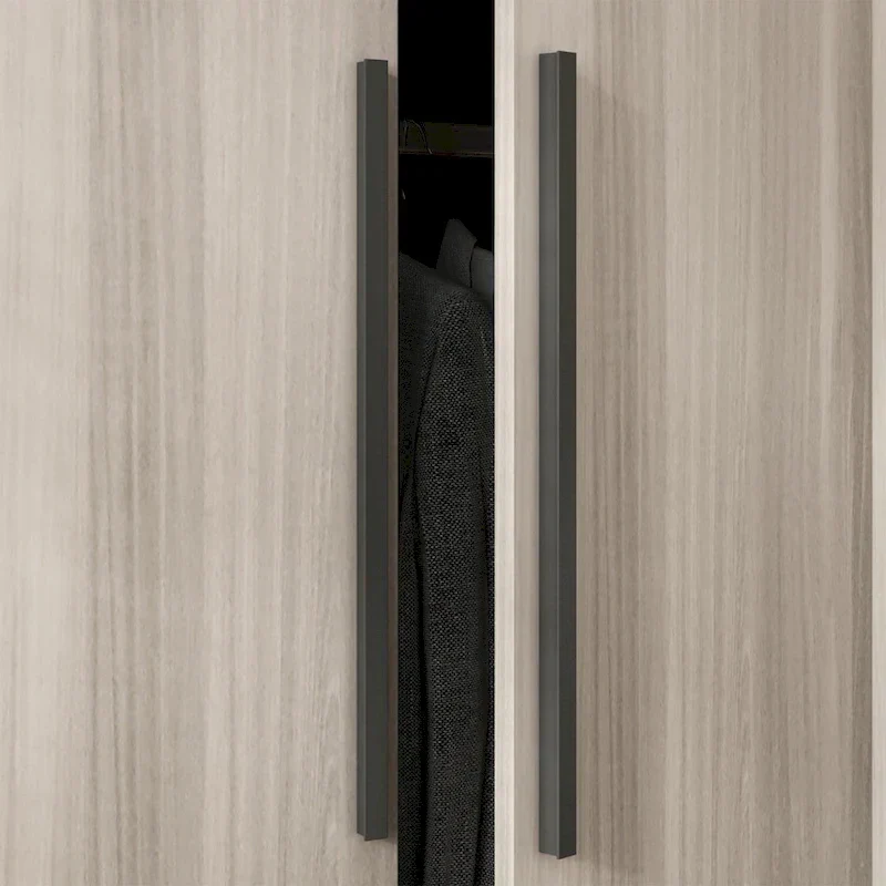 Modern Freestanding Solid Wood Wardrobe Closet With Storage Shelves