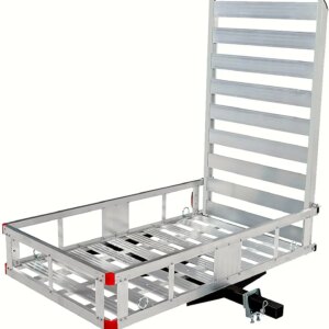 Aluminum Hitch Mount Cargo Carrier With 47 in Long Ramp, 1 Pack - 80779