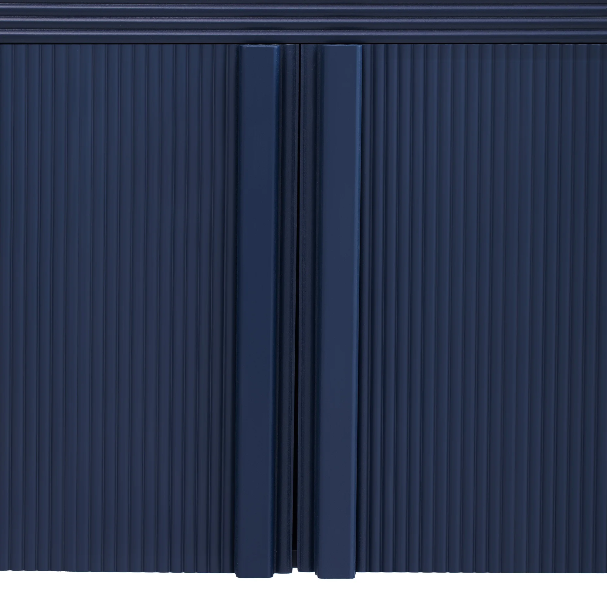 Accent Cabinet with 4 Doors, TUANLUO Buffet Cabinet with Adjustable Shelves, Wood Storage Cabinet, Modern Accent Cabinet Furniture for Hallway Entryway Living Room, 59"L x 15.7"W x 33.2"H, Blue