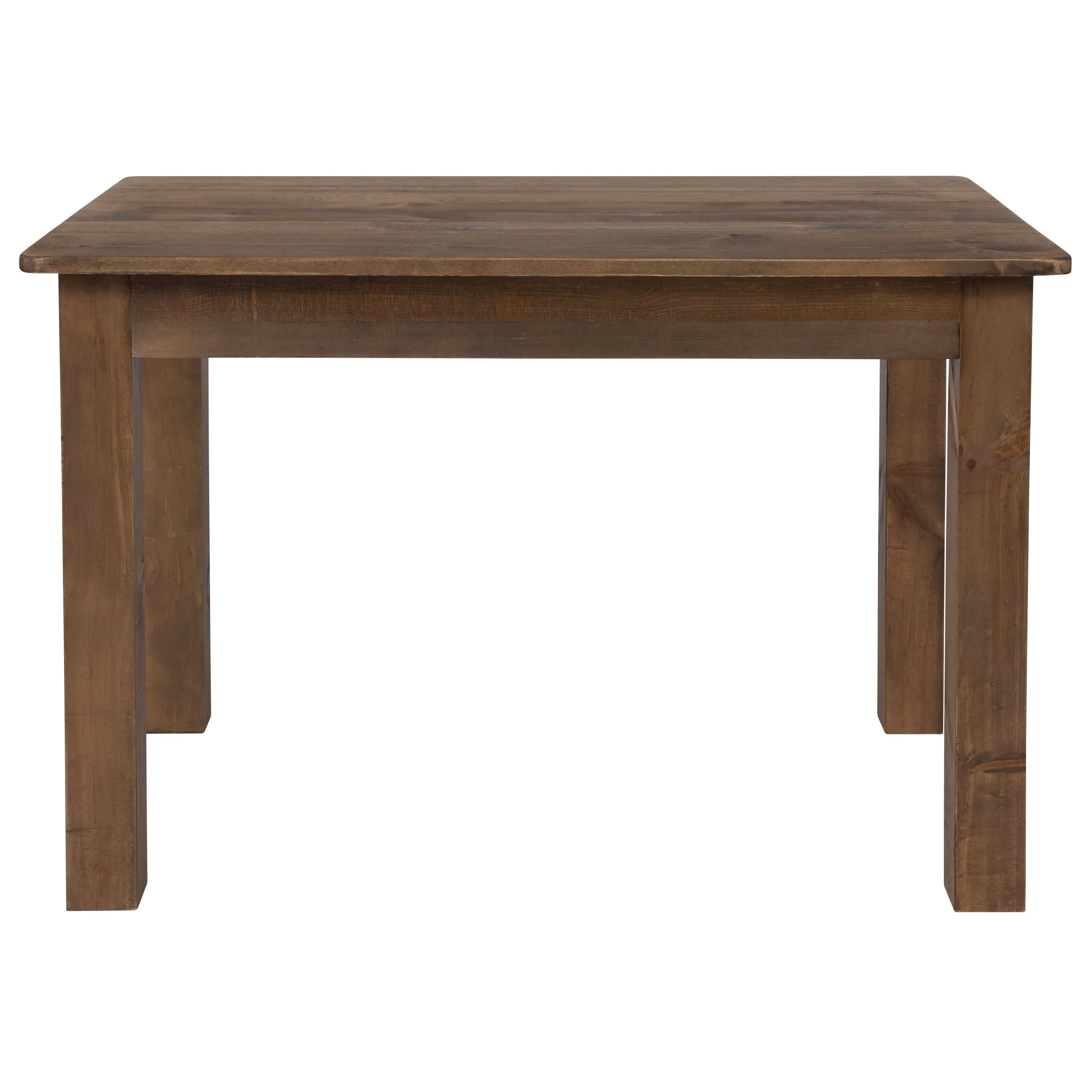 Jessamine 46" x 30" Rectangular Antique Rustic Solid Pine Farm Dining Table