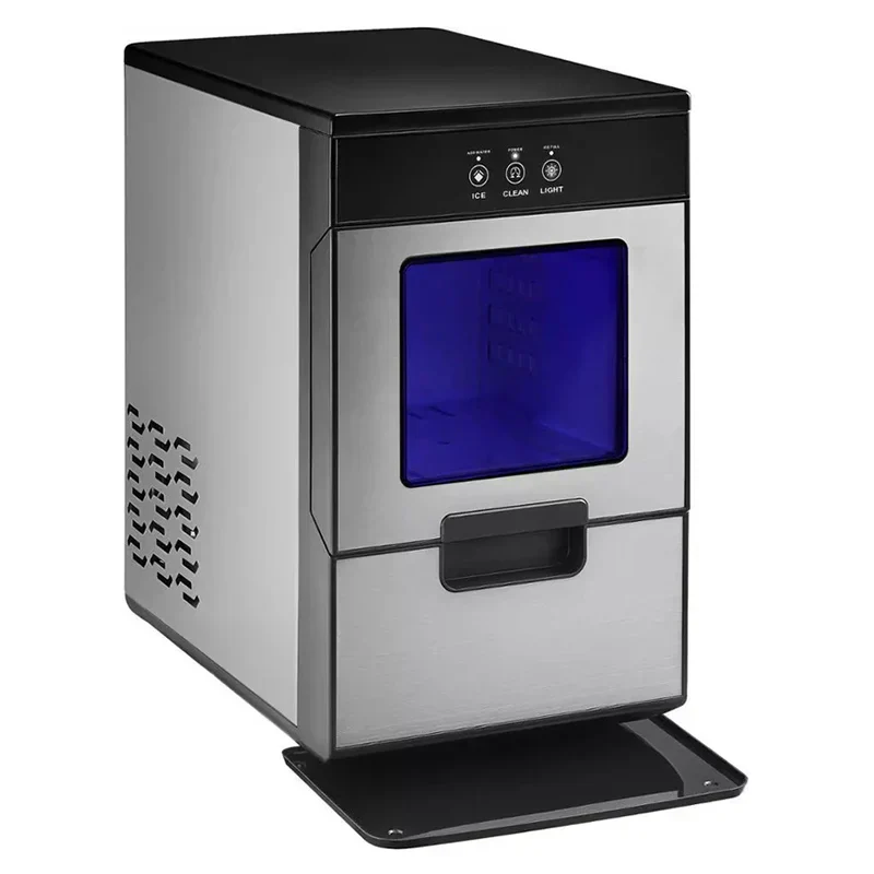 44 Lb. Portable Nugget Icemaker with Auto Shut-Off – Stainless steel
