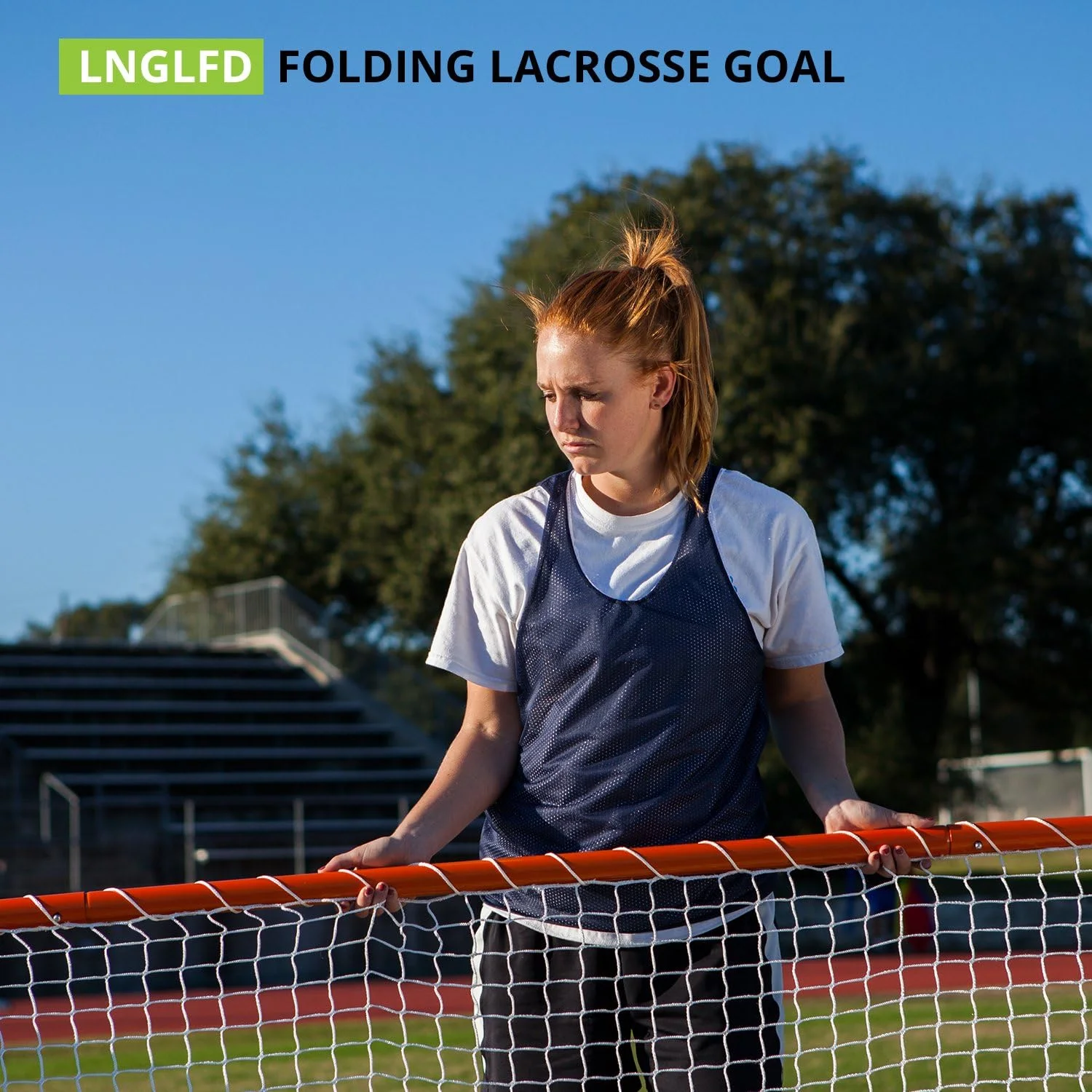 Champion Sports Backyard Lacrosse Goal Official Size Goal with Net - 4' x 4'