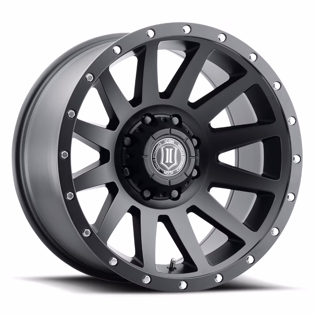 ICON ALLOYS COMPRESSION SAT BLK – 20 X 10 / 8 X 180 / -19 MM / 4.75″ BS Fits select: 2011-2023 CHEVROLET SILVERADO, 2011-2023 GMC SIERRA