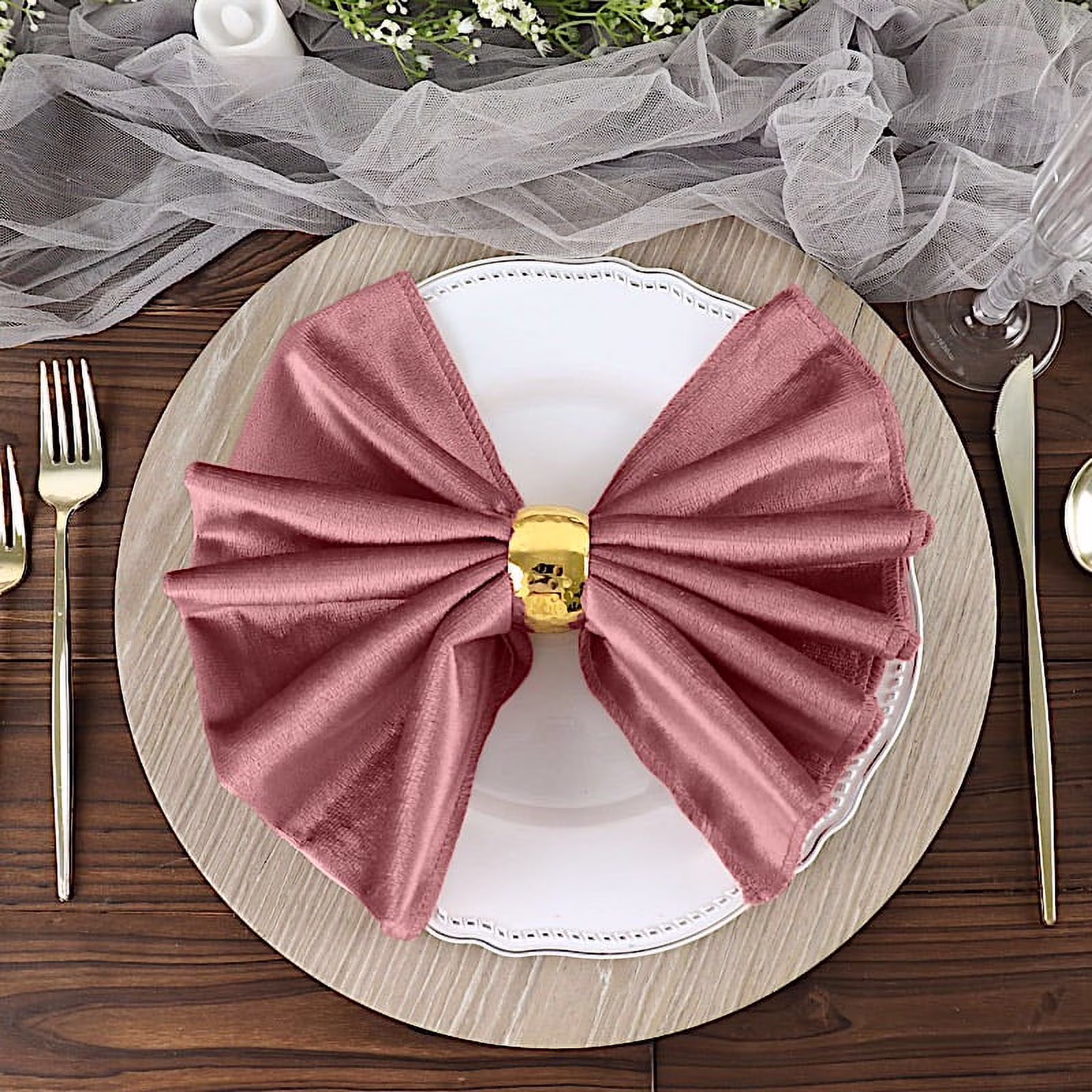 BalsaCircle 100 Pieces 20" x 20" Navy Blue Premium Velvet Napkins Linens