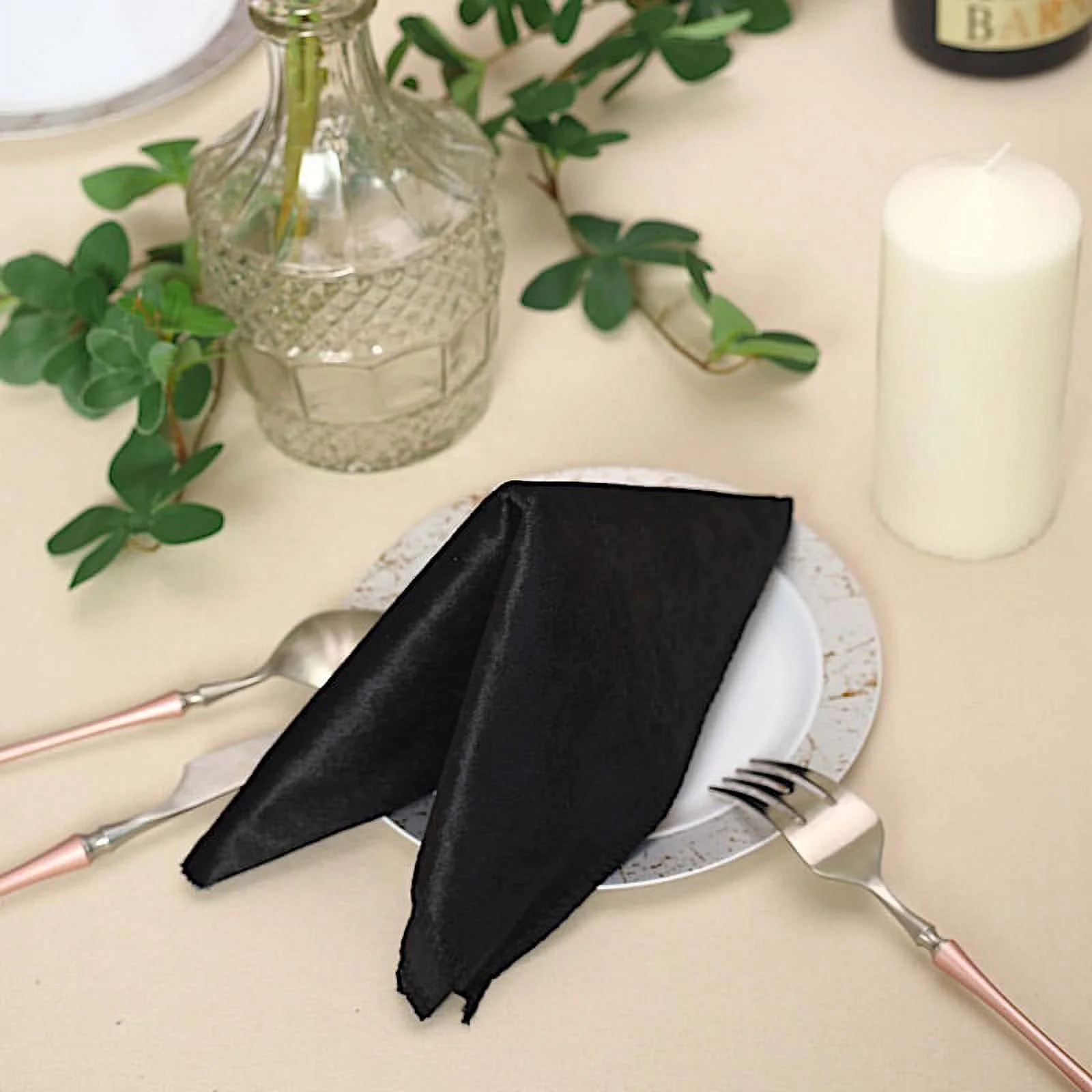 BalsaCircle 100 Pieces 20" x 20" Navy Blue Premium Velvet Napkins Linens