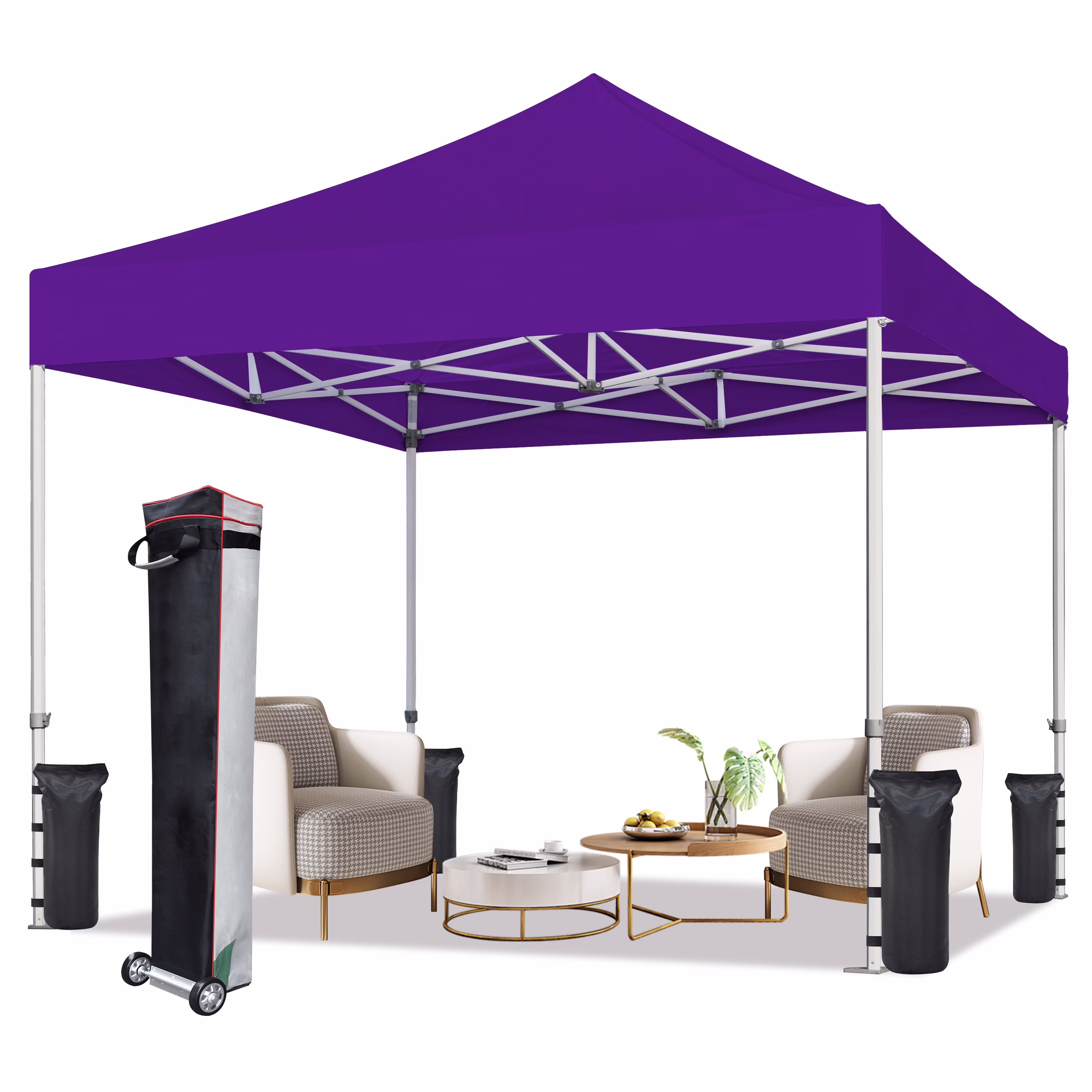 Eurmax Canopy 10' x 10' Beige Pop-up and Instant Outdoor Canopy
