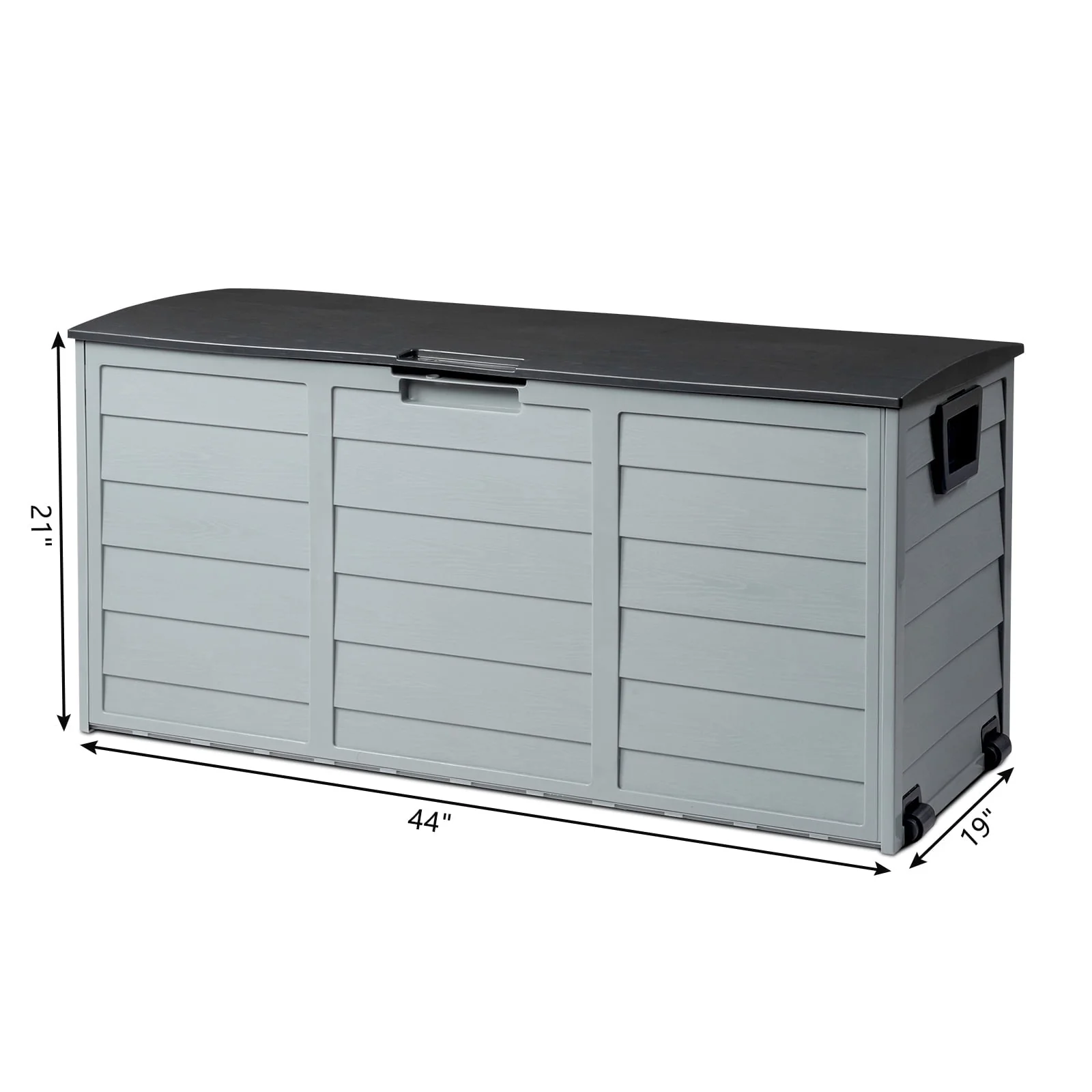 Ktaxon 75gal Outdoor Garden Plastic Storage Deck Box Chest Tools Cushions Toys Black