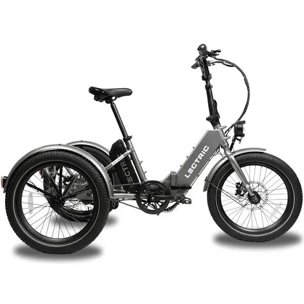 Lectric XP Trike Adult Folding 3-Wheel Electric Tricycle, Graphite, 500W, 20in x 4in Tires - XP Trike