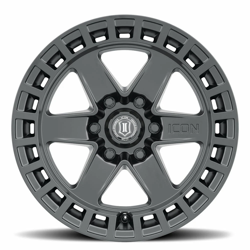 ICON ALLOYS RAIDER SAT BLK – 17 X 8.5 / 6 X 120 / 0 MM / 4.75″ BS Fits select: 2015-2022 CHEVROLET COLORADO, 2015-2022 GMC CANYON