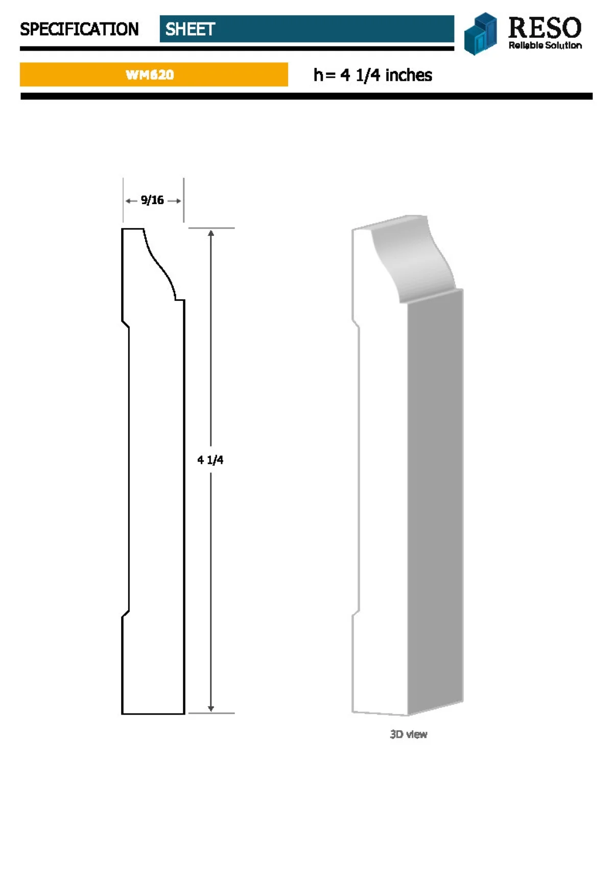 RMB 620 9/16 in.D x 4 1/4 in. W x 96 in. L Primed Finger-Joined Pine Baseboard Molding 10-pcs 80 Ft Total