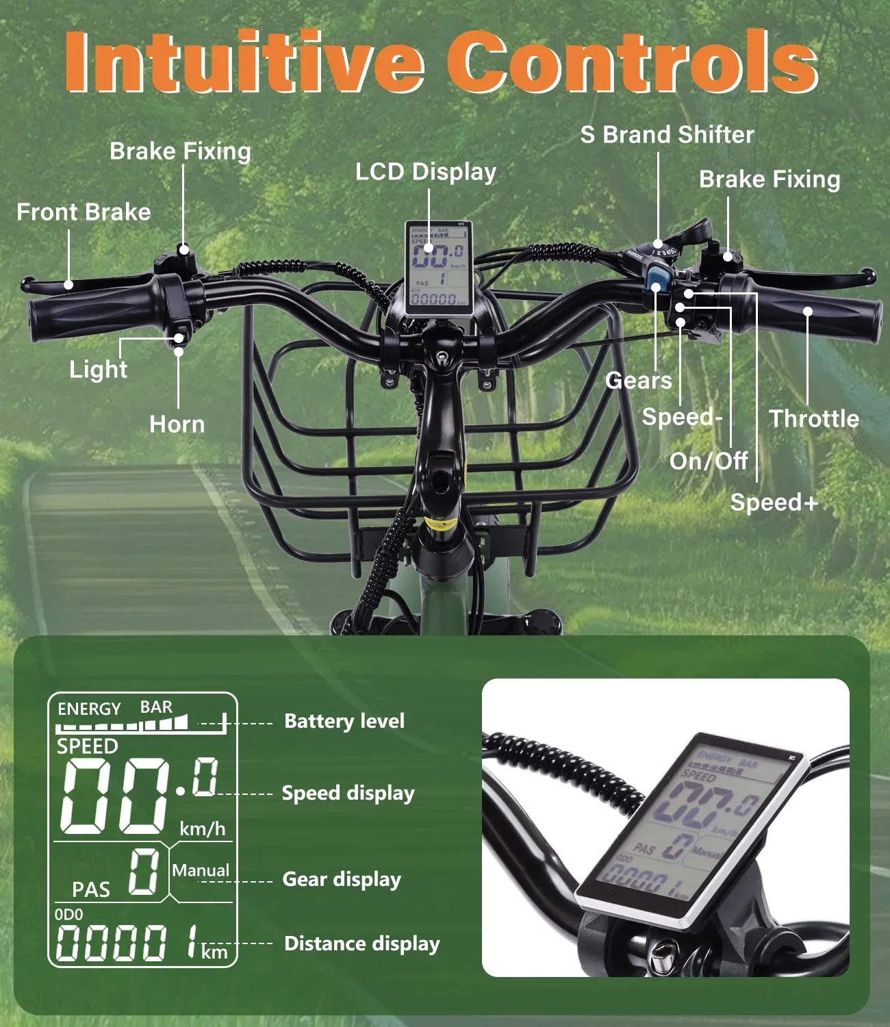 YEBEI Folding Electric Tricycle for Adults, 500W Motor, 48V15AH Lithium Battery, 20 x 4.0 in Fat Tires