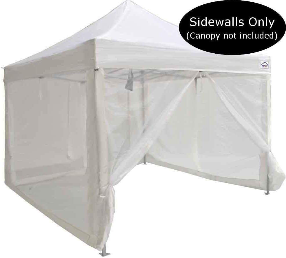 White Zippered Mesh Sidewalls for 10′ x 10′ Pop-Up Tent Canopy – Easy Assembly