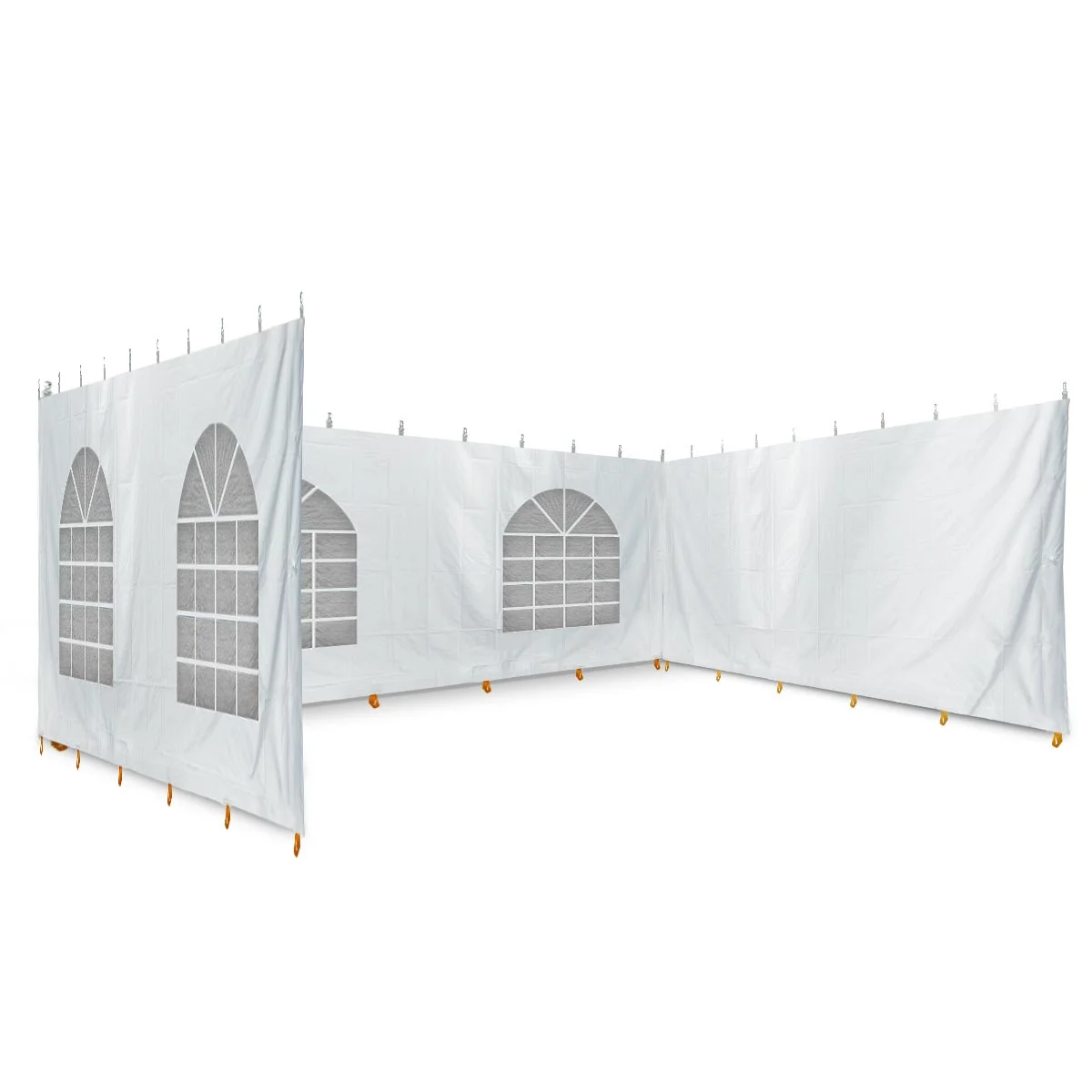 TentandTable Standard Sidewall Kit for 8 ft Sides, White, 10 ft x 20 ft