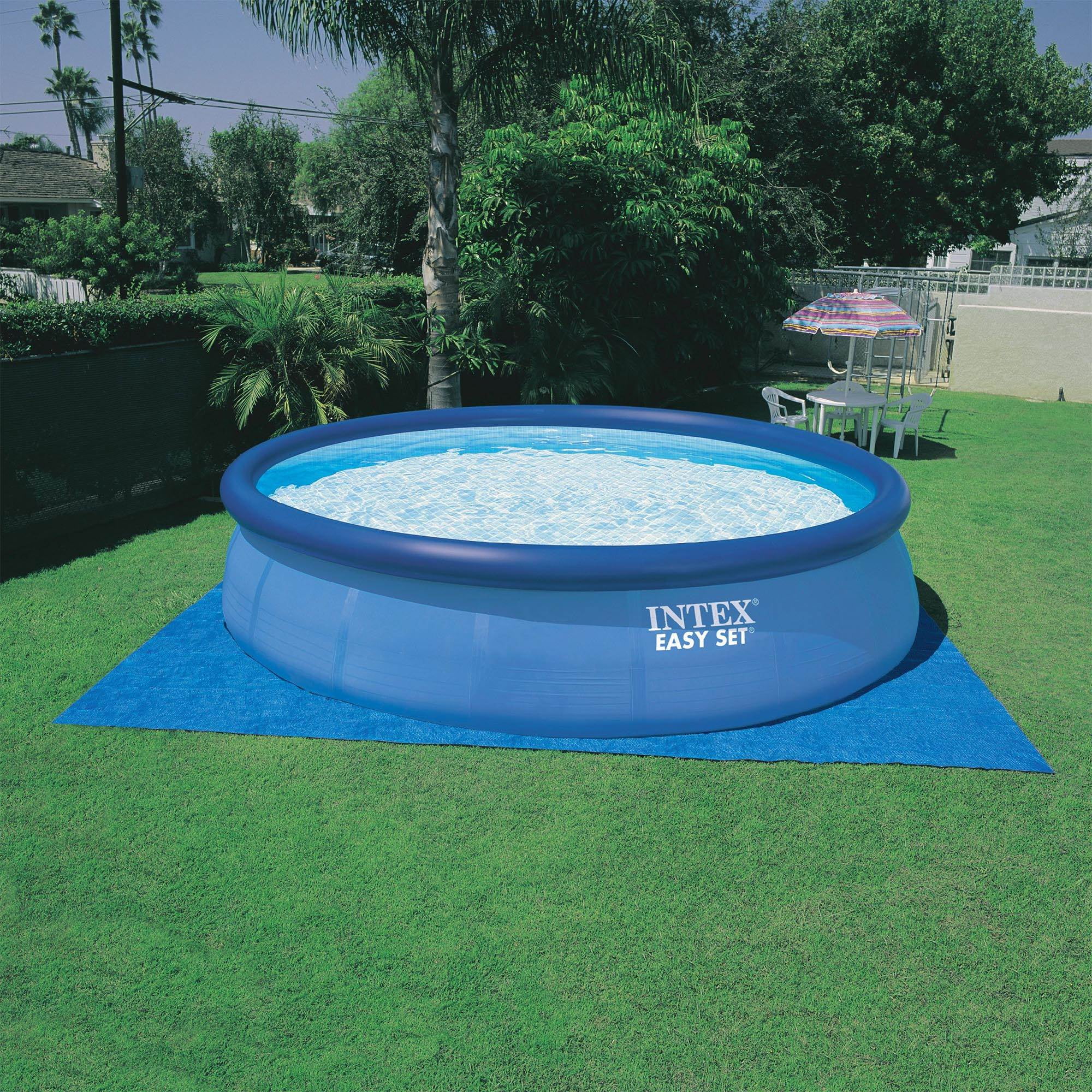 INTEX Easy Set 15ft x 42in Inflatable Above Ground Swimming Pool w/ Pump