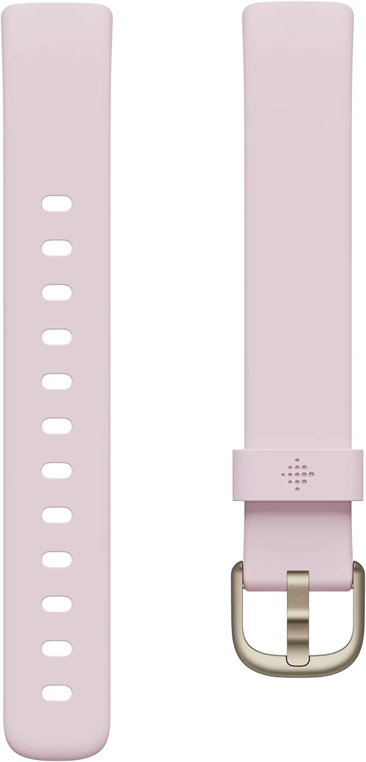 Fitness and Wellness-Tracker with Stress Management, Sleep-Tracking and 24/7 Heart Rate, One Size S L Bands Included, Lunar White/Soft Gold Stainless Steel, 1 Count