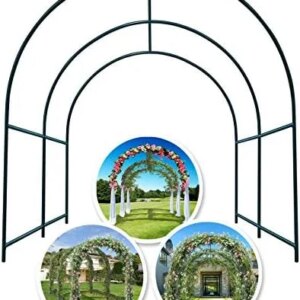 Large Garden Support Arch Frame Climbing Plant Arch Arbor for Various Climbing Plant Roses Vines Birthday Wedding Party Decoration Pergola Frame (6.5 x 7 x 7.2ft)