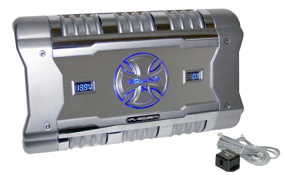 Brand-X – 1204 Watt 4 Channel Mosfet Amplifier with Digital Voltage/Amperage Display