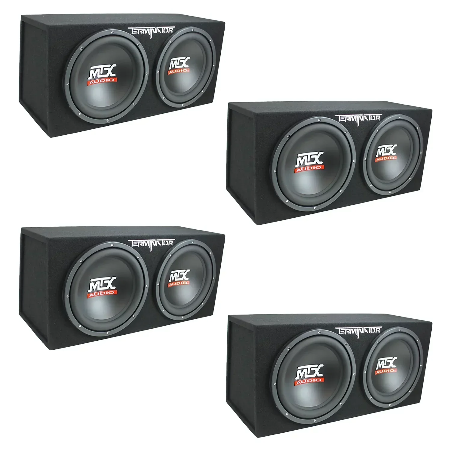 MTX Dual Loaded Subwoofer Enclosure, 12-Inch, 1200-Watt, 4 Pack – TNE212D