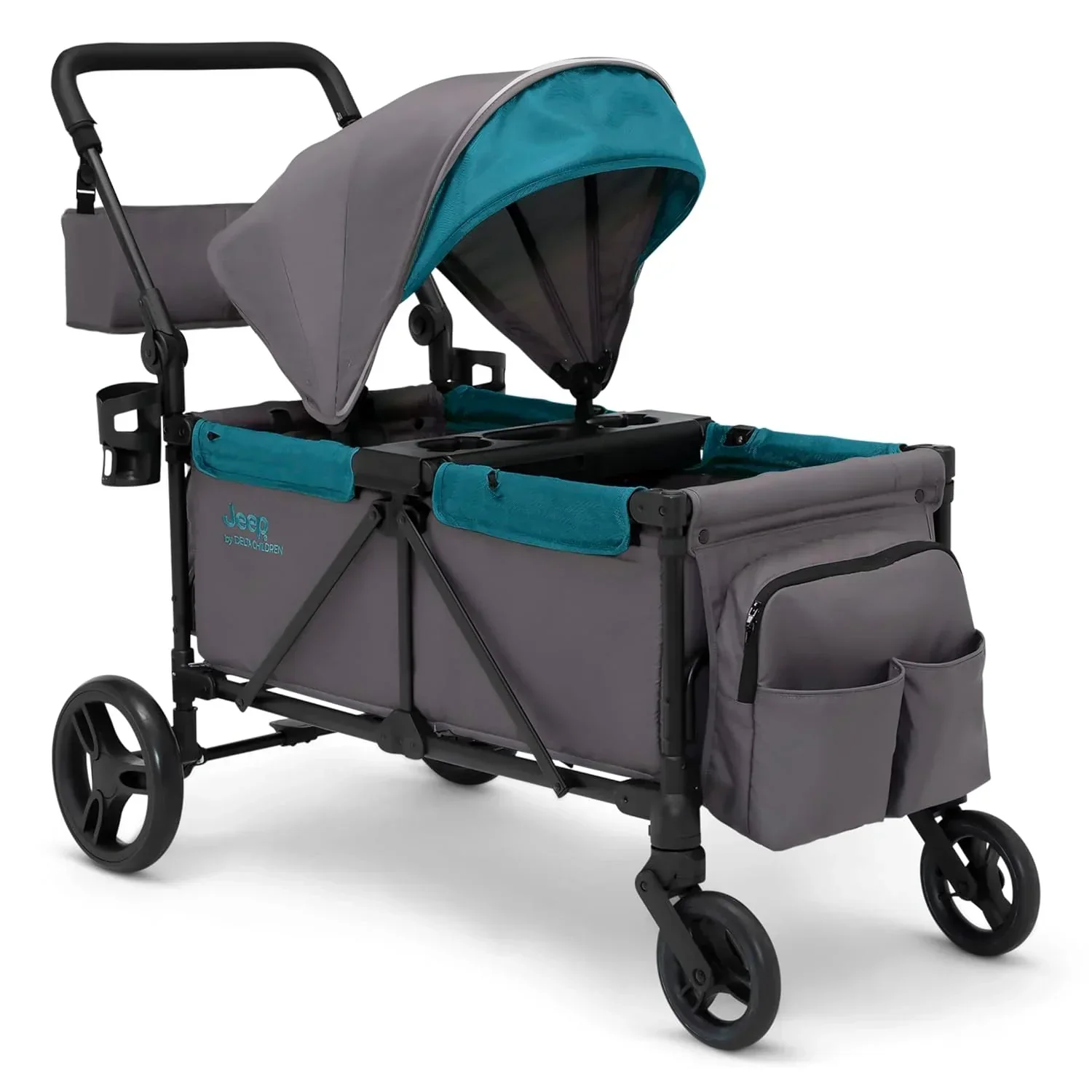 Jeep Sport All-Terrain Stroller Wagon by Delta Children Includes Canopy Parent Organizer