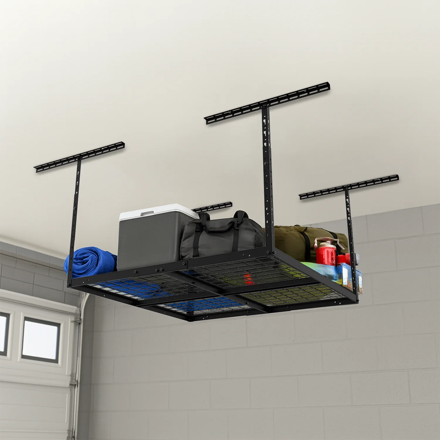 Armadillo Tough Overhead Garage Storage Skyrack, 4′ x 8′, Adjustable height