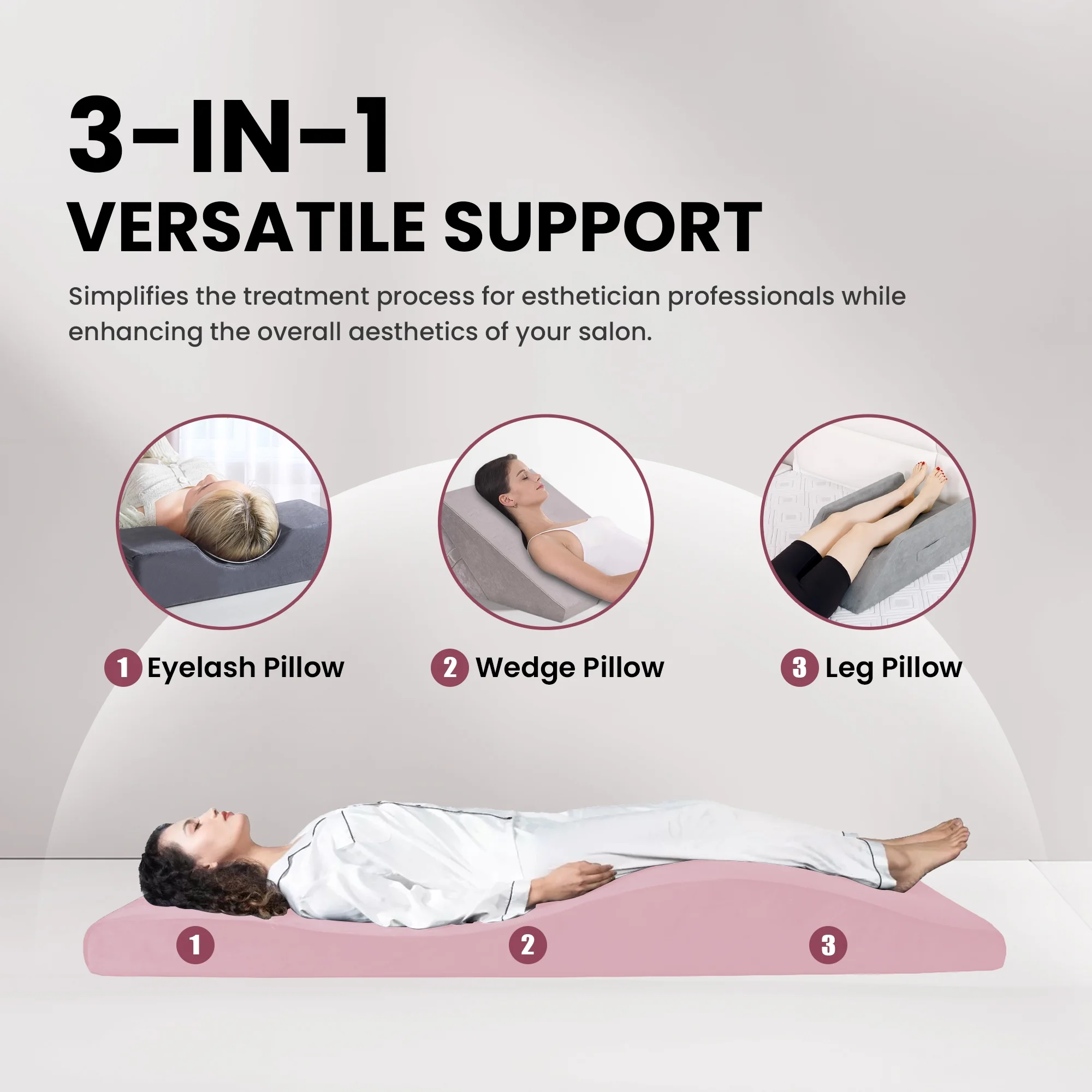 Lash Bed Foam Topper, Massage Table Memory Foam Topper, Ergonomic Curved Mattress Topper Lash Bed Cushion for Beauty Salon (71 Inches X 23.6 Inches(180cm X 60cm))