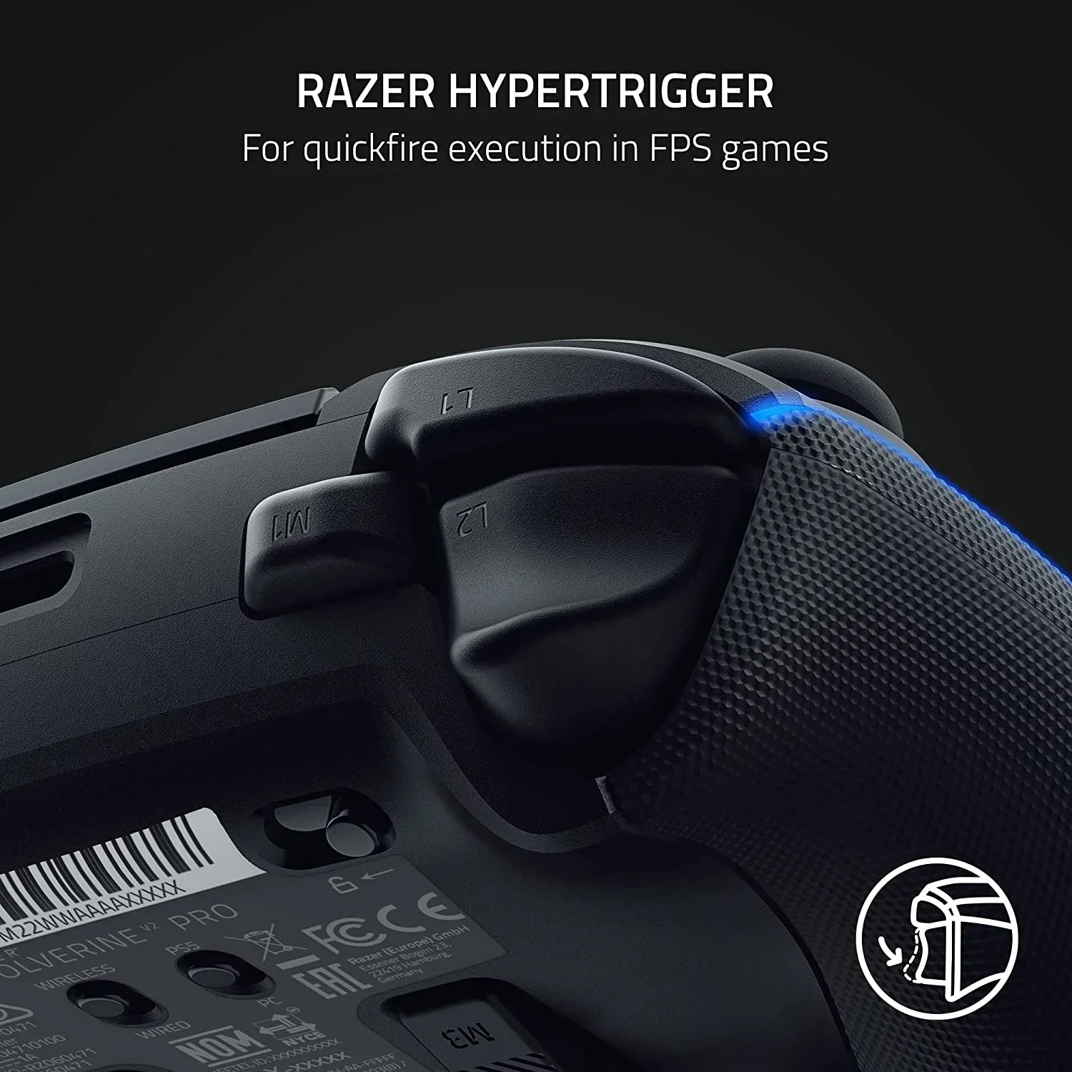 Razer Wolverine V2 Pro Wireless Controller for PS5 & PC, Black, HyperSpeed, Mecha-Tactile, RGB Lights - Wolverine V2 Pro