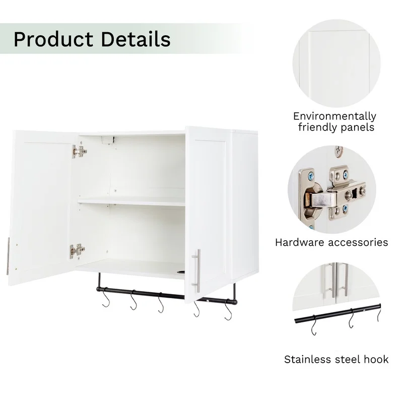 EBQOSK Wall Mounted Bathroom Cabinet, 31.5"D x 11.81"W x 37.8"H Vanity Mirror Cabinet with Facial Tissues Slot and Multifunctional Storage Area, Storage Cabinets for Laundry Bathroom White Style 2