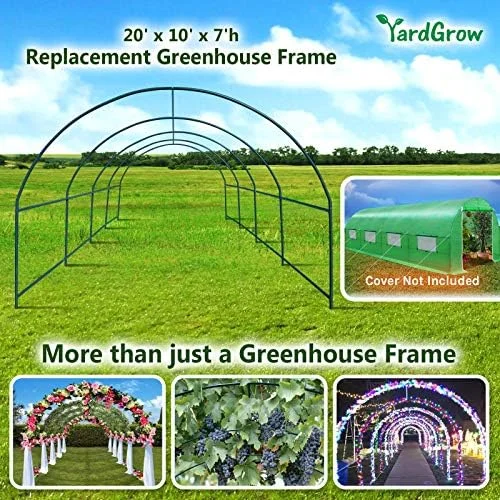 Large Garden Support Arch Frame Climbing Plant Arch Arbor for Various Climbing Plant Roses Vines Birthday Wedding Party Decoration Pergola Frame (6.5 x 7 x 7.2ft)