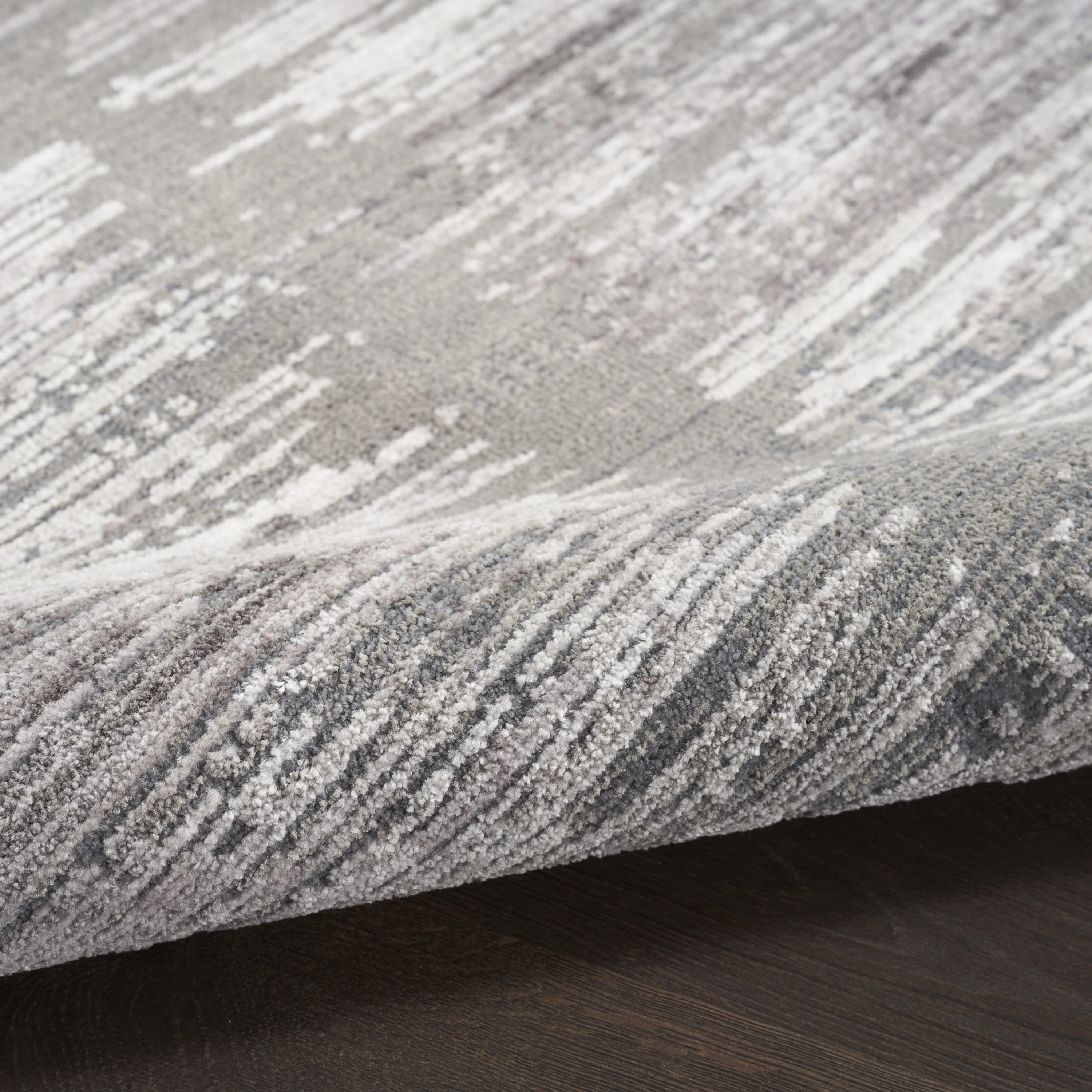 Nourison Modern Abstract Abstract Grey Gold 5'3" x 7'6" Area Rug (5x8)